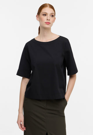 Signature Shirt Bluse Popeline Kurzarm