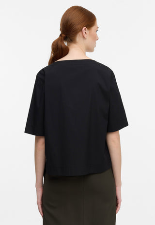 Signature Shirt Bluse Popeline Kurzarm