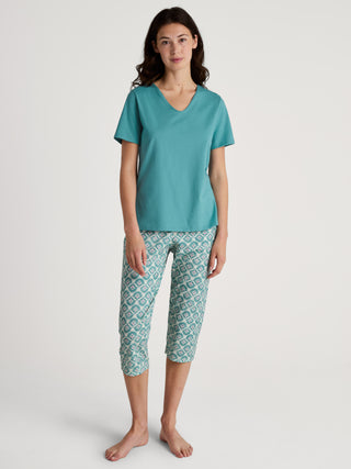 DAMEN Hose 3/4, bristol blue