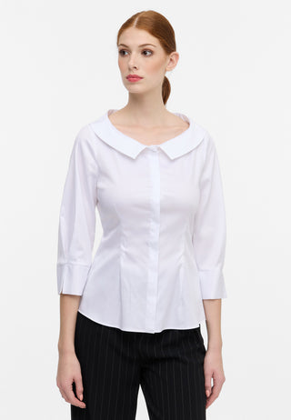 Satin Shirt Bluse Satingewebe 3/4-Arm