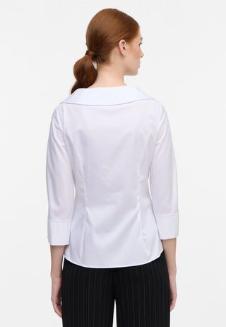 Satin Shirt Bluse Satingewebe 3/4-Arm