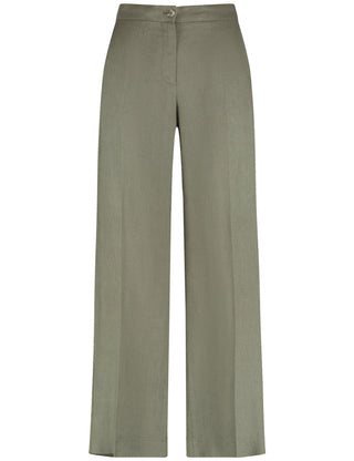 Weite Leinenhose mit Dehnbund