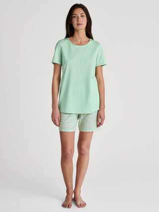 DAMEN Pyjama kurz, soft green