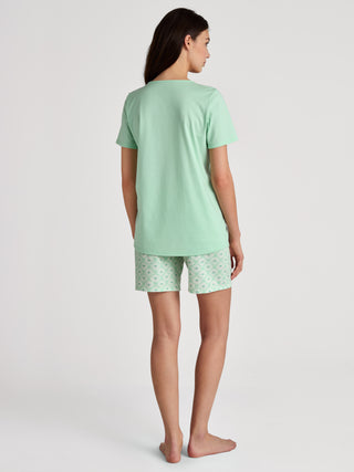 DAMEN Pyjama kurz, soft green