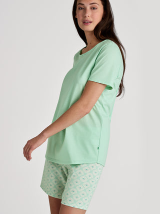 DAMEN Pyjama kurz, soft green