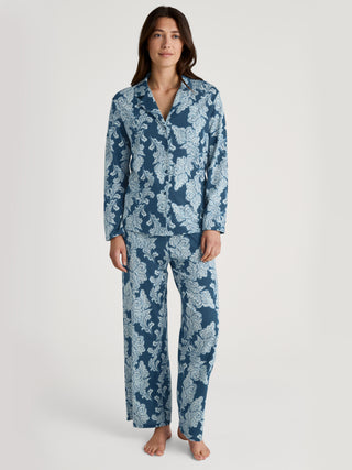 DAMEN Hose, deep dive petrol