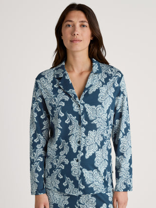DAMEN Shirt langarm, deep dive petrol