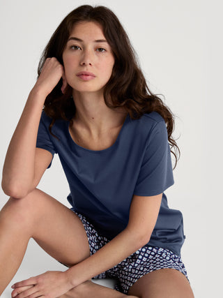 DAMEN Pyjama kurz, peacoat blue