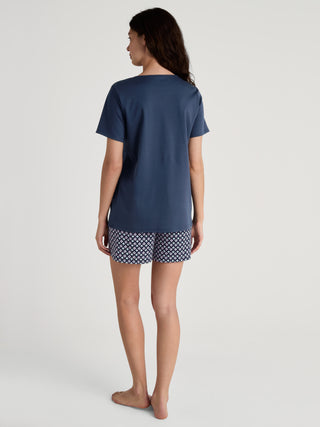 DAMEN Pyjama kurz, peacoat blue