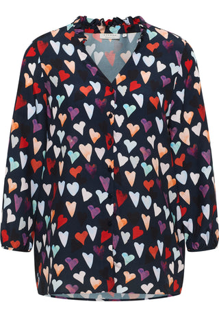 Bluse Viskose 3/4-Arm