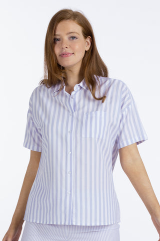 Halbarm Shirt mit Knöpfleiste
