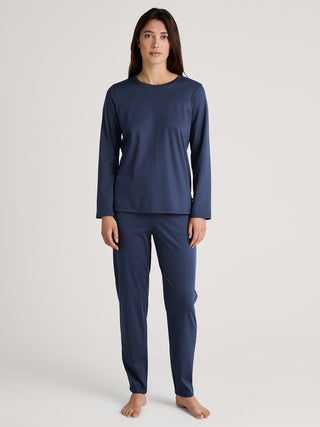 DAMEN Shirt langarm, peacoat blue