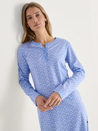 DAMEN Sleepshirt, hydrangea blue