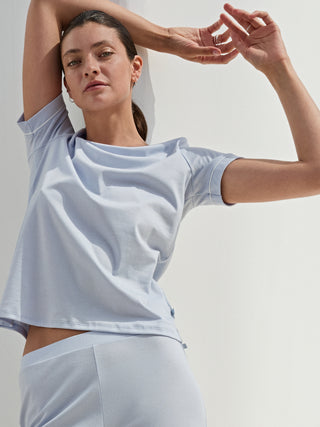 DAMEN Shirt kurzarm, harmony blue