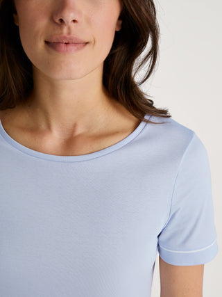 DAMEN Shirt kurzarm, harmony blue