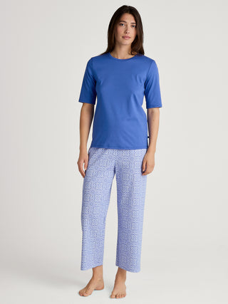 DAMEN Hose 7/8, hydrangea blue