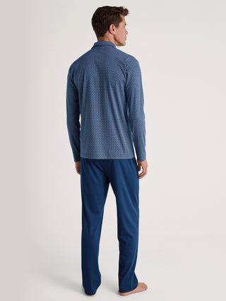 HERREN Pyjama, pottery blue