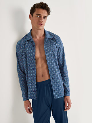 HERREN Pyjama, pottery blue