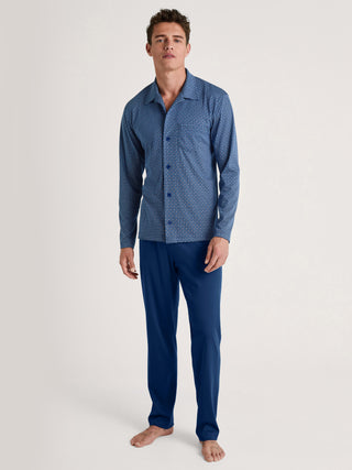 HERREN Pyjama, pottery blue