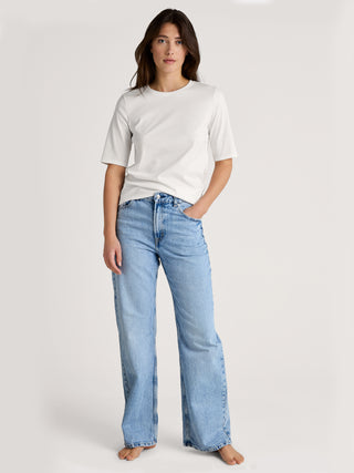 DAMEN Shirt kurzarm, star white