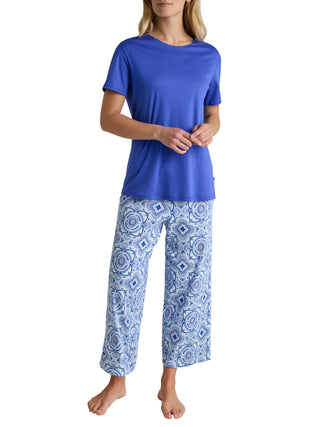 DAMEN Pyjama 7/8, dazzling blue