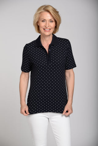 Polo-Shirt,1/2 Arm,Punkte,Piqu
