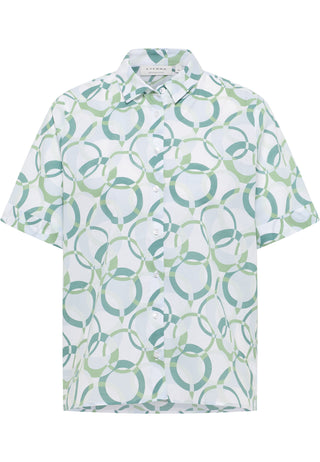 Bluse Leinwandgewebe Kurzarm