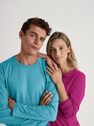 HERREN Shirt langarm, bright blue
