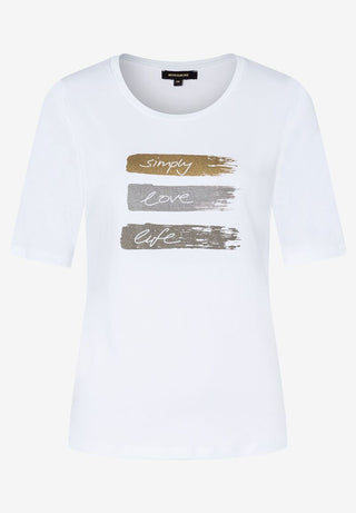 T-Shirt mit Foil-Print  weiß  Frühjahrs-Kollektion