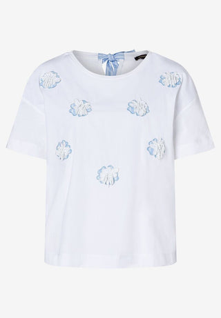 T-Shirt mit Blumen-Applikation  Frühjahrs-Kollektion