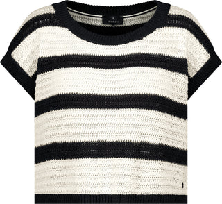 Pullover, schwarz Ringel