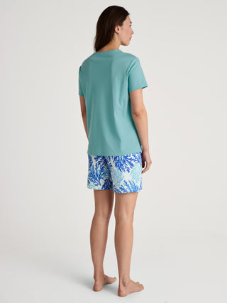 DAMEN Pyjama kurz, ice green