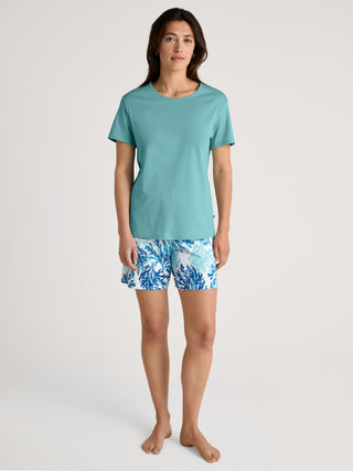 DAMEN Pyjama kurz, ice green