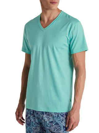 HERREN T-Shirt, bleached aqua