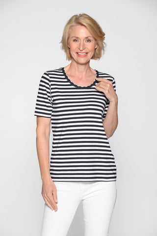 Rdh.-Shirt, 1/2 Arm, Streifen