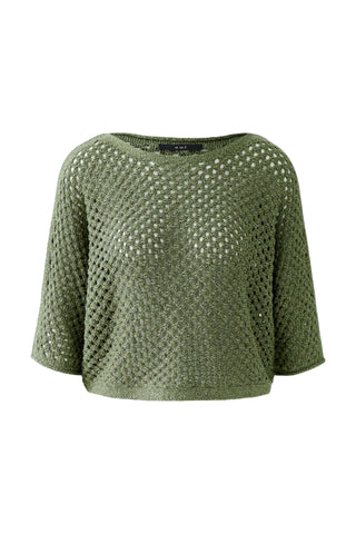 Pullover Baumwollmischung mit Glanzgarn