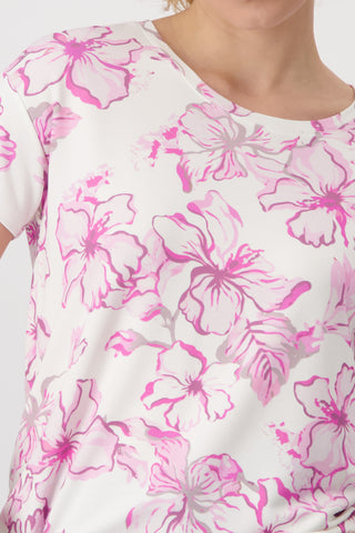 T-Shirt, bubblegum gemustert