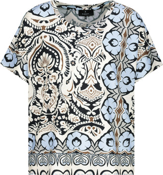 T-Shirt, schwarz gemustert