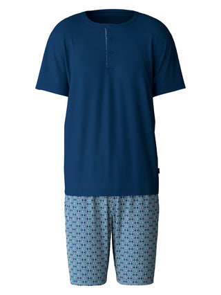 HERREN Pyjama kurz, pottery blue