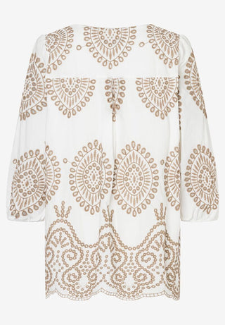 Spitzentunika  weiß/beige  Sommer-Kollektion