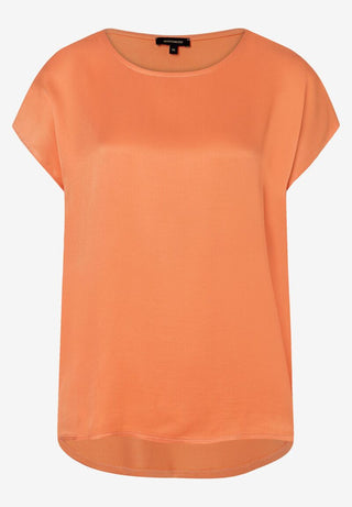 Shirt mit Satinfront  smooth melon  Sommer-Kollektion