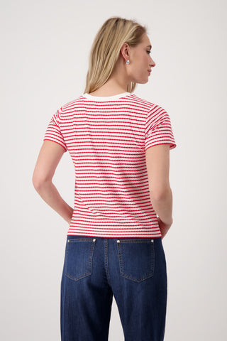 T-Shirt, red ringel