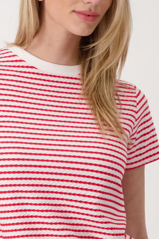 T-Shirt, red ringel