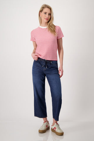 T-Shirt, red ringel