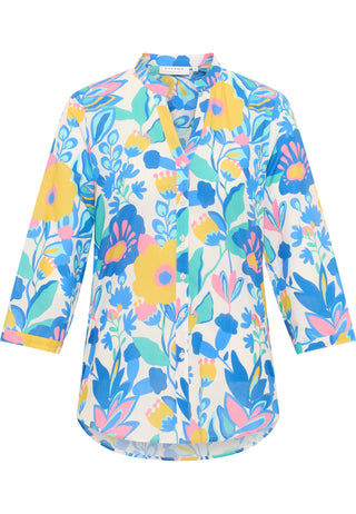Bluse Leinwandgewebe 3/4-Arm