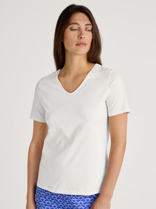 DAMEN Shirt kurzarm, star white