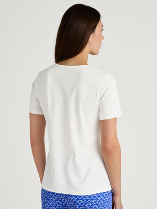 DAMEN Shirt kurzarm, star white
