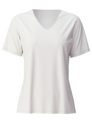 DAMEN Shirt kurzarm, star white