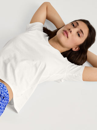 DAMEN Shirt kurzarm, star white
