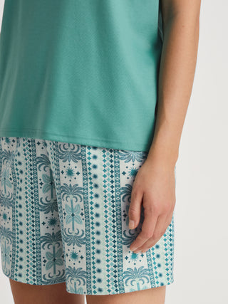 DAMEN Pyjama kurz, bristol blue